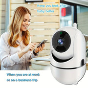 SecureView Wireless Security Camera with 1080P HD, 360° rotation, motion detection, and 2MP pixel quality. Supports 2.4G WiFi for real-time monitoring.