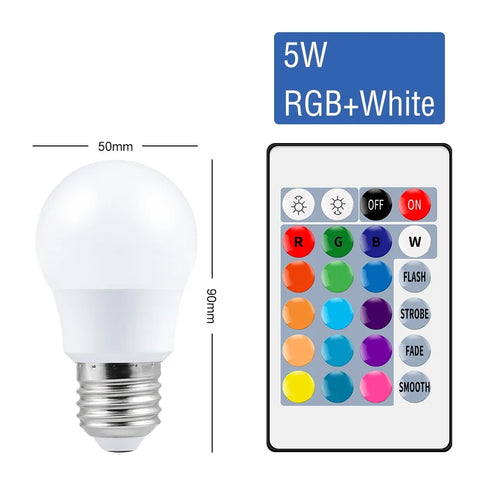 E27 Smart RGBW LED Lamp - Dimmable Color-Changing Bulb