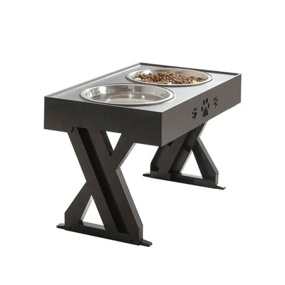 Adjustable Height Double-Bowl Pet Support Table PraticoTech