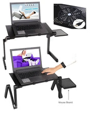 Adjustable Aluminum Laptop Desk With Mouse Pad PraticoTech